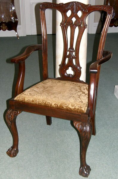 6 chippendale dining chairs