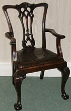 Antique Chippendale Dining Chairs set of 6 including pair of carver chairs, of beautiful mahogany on claw and ball feet