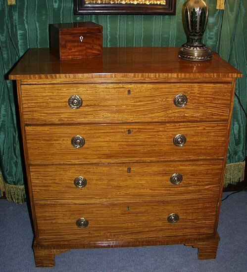 Antique Satinwood Chest of Drawers